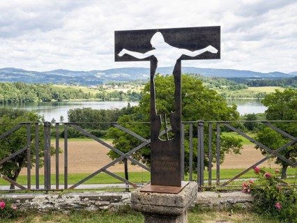 Christ on the cross, metal sculpture