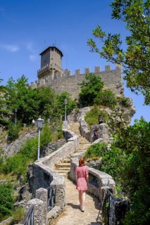 Torre Guaita or Rocca Guaita, old watchtower on Monte Titano mountain