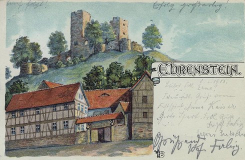 Ehrenstein Castle is the ruins of the former count's castle above Ehrenstein, a district of the town of Stadtilm