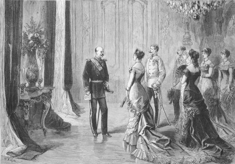The publicity for the King of Spain, several princesses are presented to him
