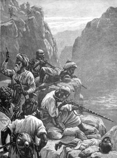 Der Krieg in Afganistan, Mountain People Attack a Fourage Train