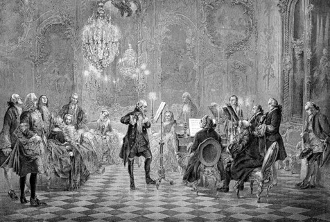 A concert by Frederick the Great, 1712 to 1786