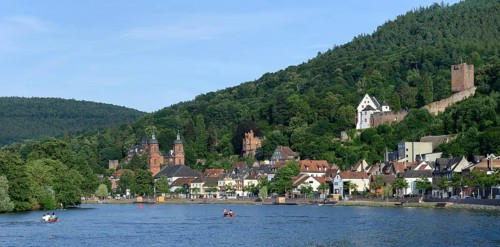 View of the town of Miltenberg with Main, Lower Franconia