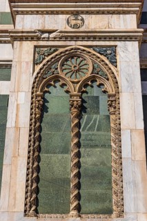 Coloured marble facade at Florence Cathedral, Florence