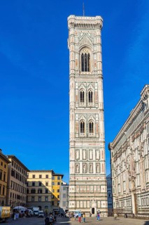 The Campanile of the Florence Cathedral, coloured marble facade