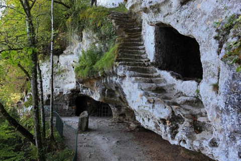 Cave dwellings of La Roque Saint-Christophe, Valley of the Vezere between Les Eyzies-de-Tayac-Sireuil and Montignac