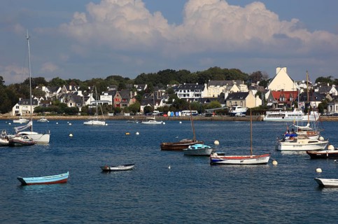 View from Saint Marie across the harbour to Benodet, Brittany