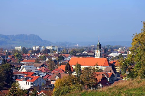Parish church of St. Michael in the town of Sonthofen. Sonthofen, Upper Allgaeu