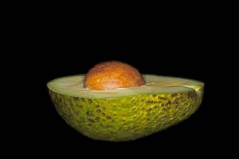 Halved avocado,