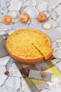 Swabian cuisine, Haertsfeld potato cake with curd dough base