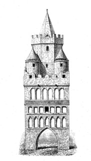 Gate tower of Koenigsberg in the Neumark, medieval fortification