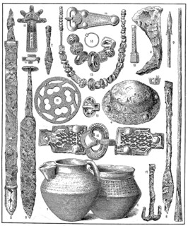Weapons, jewellery and equipment from the Frankish-Alemannic period