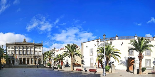 Plaza Santa Ana in Las Palmas de Gran Canaria. Las Palmas, Gran Canaria