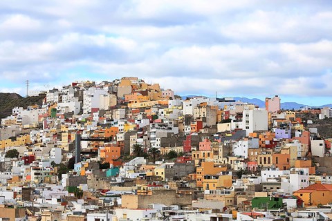 Mirador Casas de colores in Las Palmas de Gran Canaria. Las Palmas, Gran Canaria