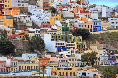 Mirador Casas de colores in Las Palmas de Gran Canaria. Las Palmas, Gran Canaria