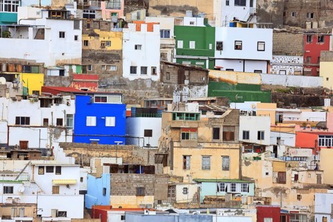 Mirador Casas de colores in Las Palmas de Gran Canaria. Las Palmas, Gran Canaria