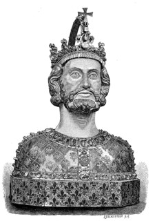 Bust of Charlemagne in Aachen Cathedral, Germany