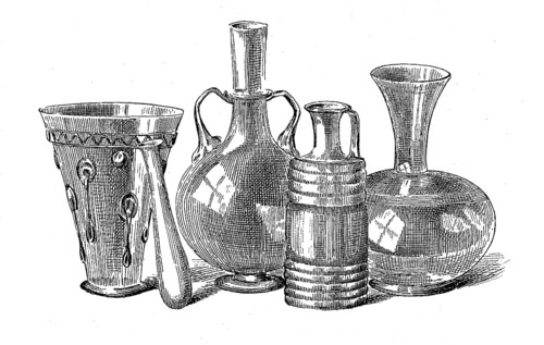 Pottery vessels from Roman times, various jugs