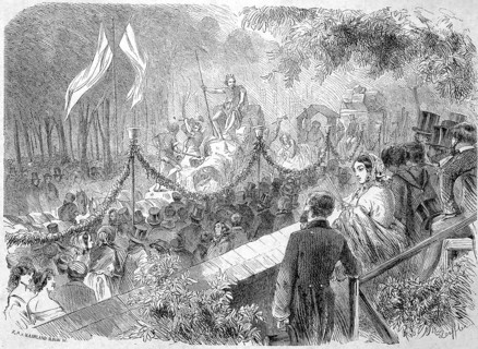 The parade of the thousandth locomotive, 21 August 1855