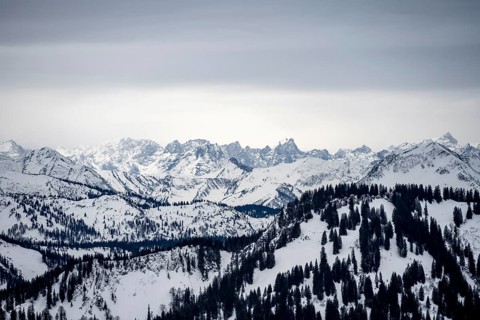Mountains in winter, Schlierseer Berge