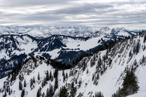 Mountains in winter, Schlierseer Berge