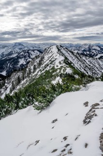 Peak of Jagerkamp, mountains in winter