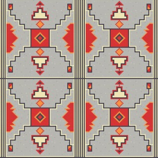 Ethnic American Indian embroidery inspired seamless pattern design. Vector background,