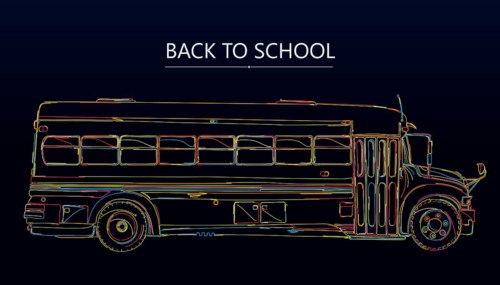 Back to School illustration, vector sketch