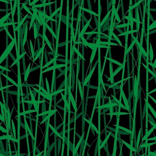 Bamboo forest seamless vector pattern over black background,