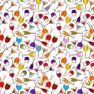 Drink and cocktail glasses, Vector design for cover menu