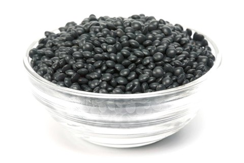 Black beluga lentils,
