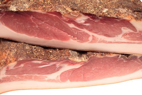 South Tyrolean bacon in the whole piece,