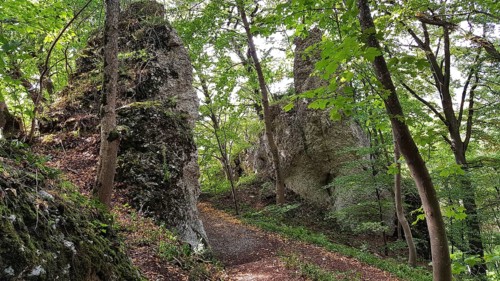 The Muehlenfels viewpoint near Albstadt. Zollernalbkreis, Tuebingen
