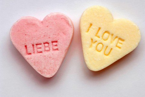 Peppermint Hearts with Love and I Love You Inscriptions,