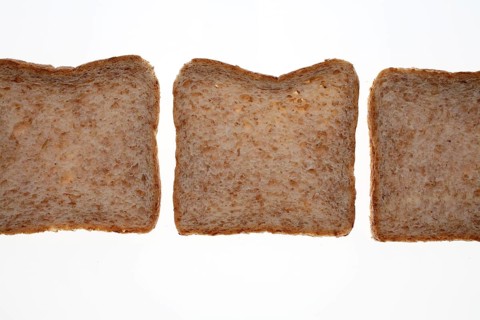 Bread, slices of wholemeal toast