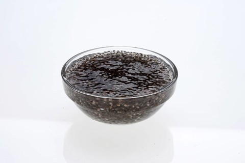 Chia gel, chia seeds soaked in water