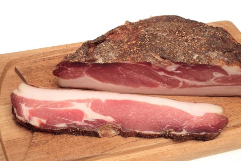 South Tyrolean bacon in the whole piece,