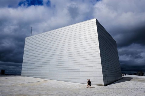 On the roof of the Oslo Opera House, Operahuset Oslo