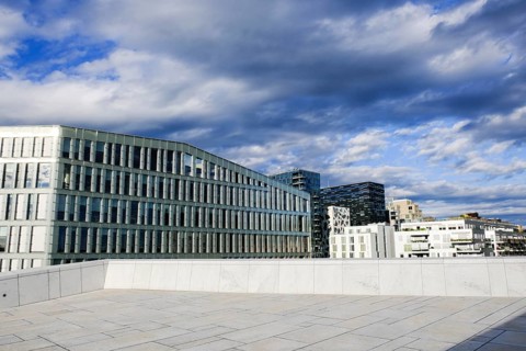 View from the roof of the Oslo Opera House, Operahuset Oslo