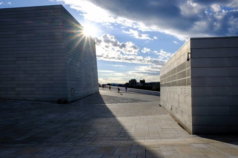 On the roof of the Oslo Opera House, Operahuset Oslo