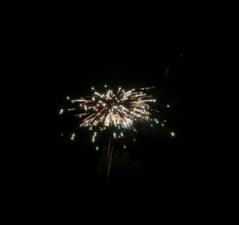 New Year's Eve, fireworks at midnight
