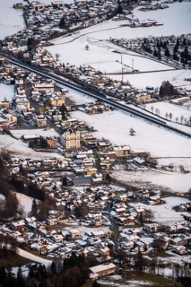 Snow-covered valley, Brixen im Thale