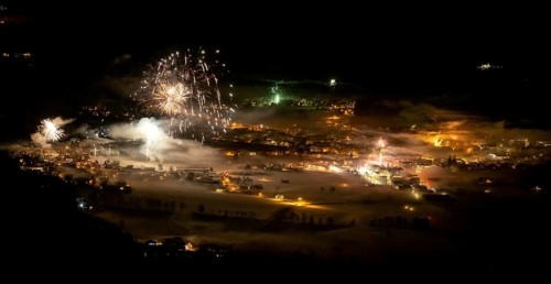 New Year's Eve, fireworks at midnight