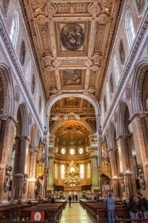 Nave of the Cathedral in the Old Town, Naples