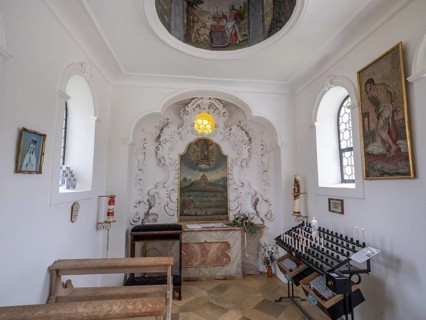 Interior of the Wies Chapel near the pilgrimage church of the Flagellated Saviour on the Wies, Wieskirche