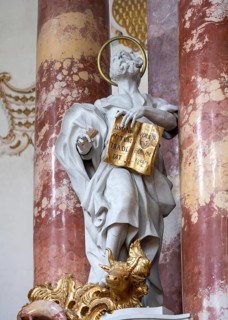 Interior of the pilgrimage church of the Flagellated Saviour on the Wies, Wieskirche