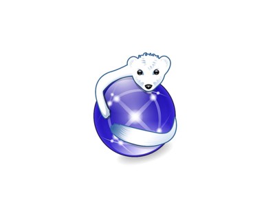 Mozilla software rebranded by Debian, rotated logo