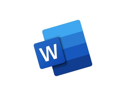 Microsoft Word, rotated logo