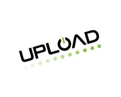 Upload company, rotated logo