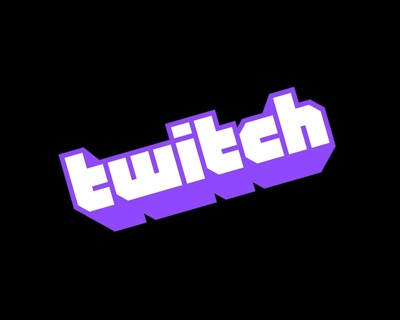 Twitch service, rotated logo